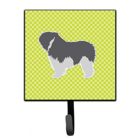 Carolines Treasures Polish Lowland Sheepdog Dog Checkerboard Green Leash or Key Holder BB3832SH4